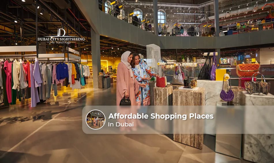 Visitors shopping at affordable markets, malls, and street shops in Dubai