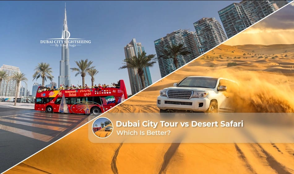 Dubai City Tour and Desert Safari showcasing modern landmarks and thrilling desert adventures.